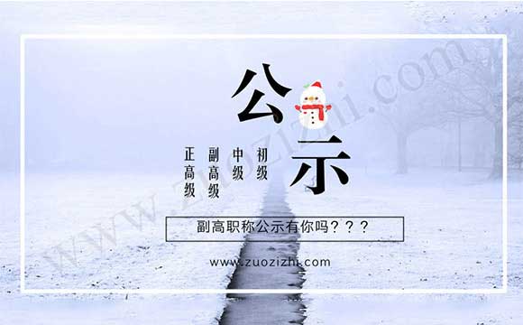 副高職稱公示結(jié)果