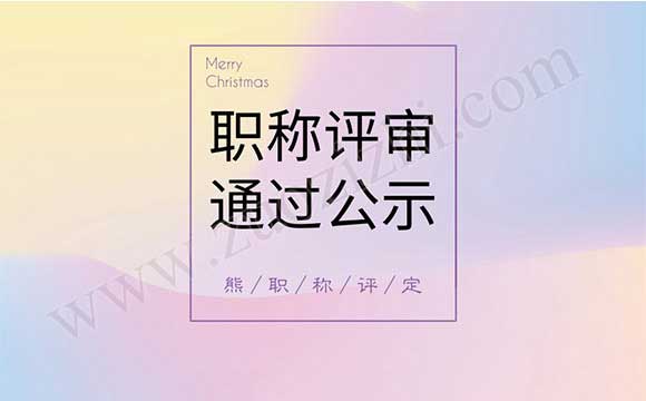 職稱評審?fù)ㄟ^公示