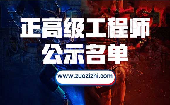 正高級(jí)工程師公示名單