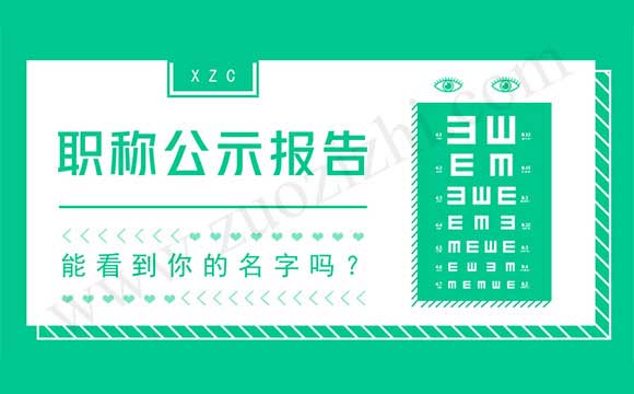 職稱公示報告 職稱公示信息