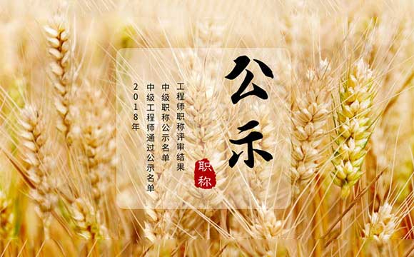 工程師職稱評審結(jié)果