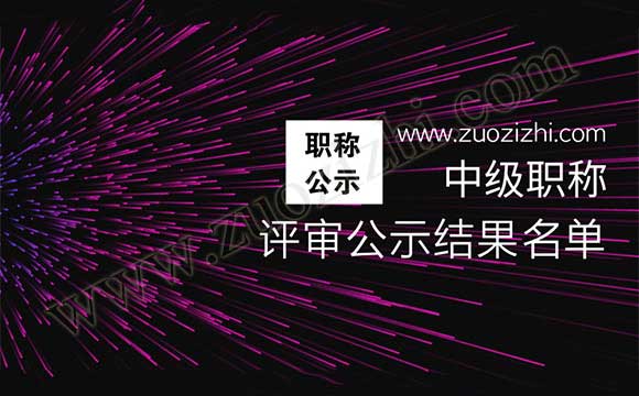 職稱評審公示結果