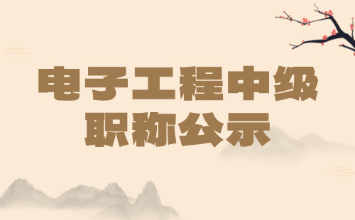 電子工程職稱公示