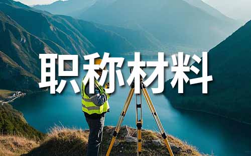 職稱評(píng)定材料